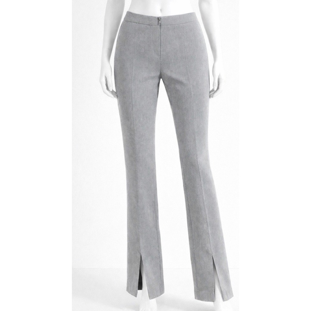 Cache y2K dress slacks trousers‎  Slit Grey sz 2 career office gray USA Preppy